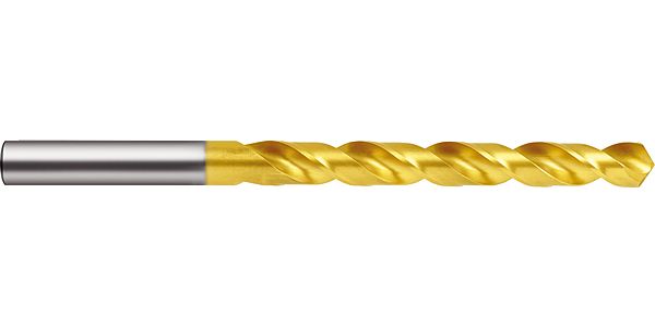 Gühring kurzer Spiralbohrer 5xD DIN 338 mit goldbeschichteter Spiralnut für präzises Bohren