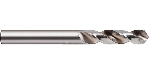 Gühring Spiralbohrer 3xD TiN beschichtet in Nahaufnahme mit glänzender Oberfläche und Spiralnut